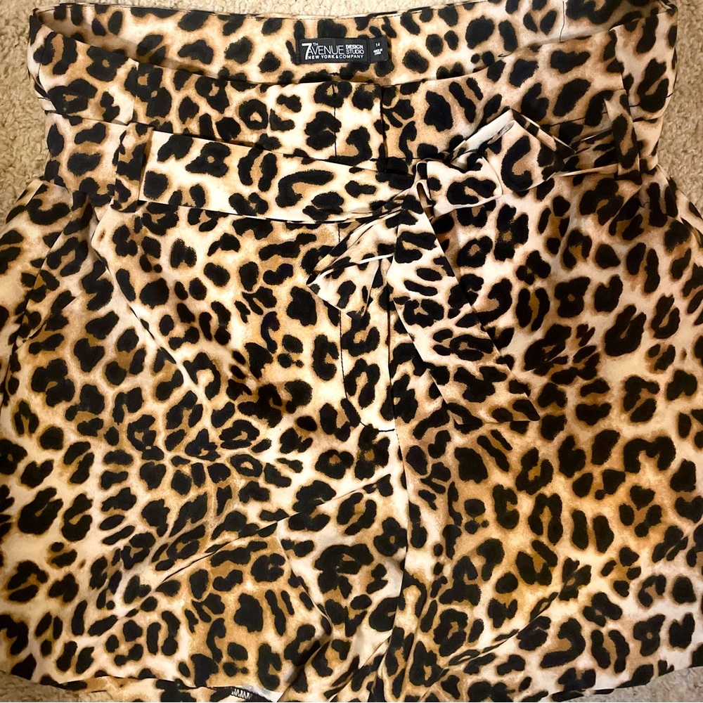 New York & Company High Waist Tie Belt Shorts